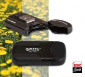 Кардридер USB GINZZU GR-422В 2-in-1 (2xSD, 2xmicroSD), черный