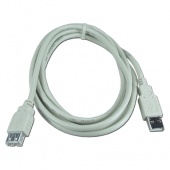 Кабель USB 2.0 AM/AF 3 м (пакет) удлинитель, серый (Gembird CC-USB2-AMAF-10)